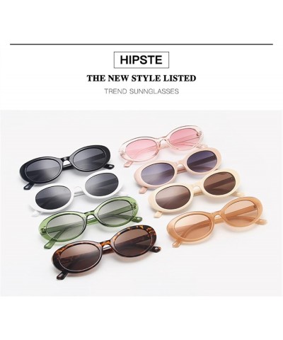 Retro Small Frame Oval Men and Women Vacation Beach Sunglasses (Color : E, Size : 1) 1 B $20.16 Designer