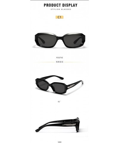 Retro Street Shooting Decorative Fashion Sunglasses Men and Women Outdoor Vacation Beach Sunglasses (Color : D, Size : 1) 1 D...