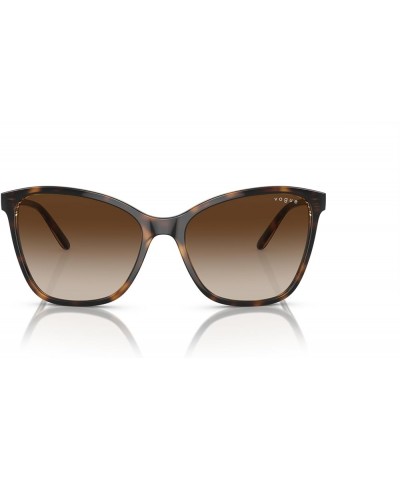 Women's Vo5520s Butterfly Sunglasses Dark Havana/Brown Gradient $21.99 Butterfly