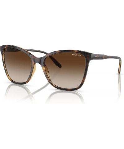 Women's Vo5520s Butterfly Sunglasses Dark Havana/Brown Gradient $21.99 Butterfly