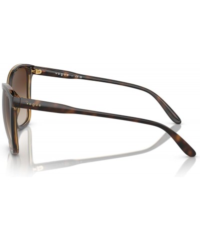 Women's Vo5520s Butterfly Sunglasses Dark Havana/Brown Gradient $21.99 Butterfly