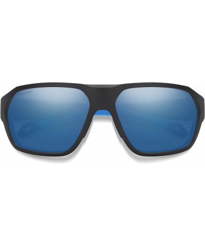 Mens Deckboss Sport & Performance Sunglasses Matte Black Blue / Chromapop Polarized Blue Mirror $35.36 Sport