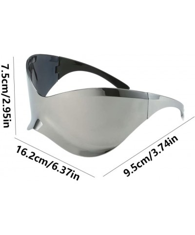 Sun glasses Futuristic sunglasses aliens sunglasses with sun cycle cycle in cycling for men $6.55 Shield