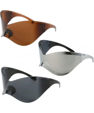 Sun glasses Futuristic sunglasses aliens sunglasses with sun cycle cycle in cycling for men $6.55 Shield