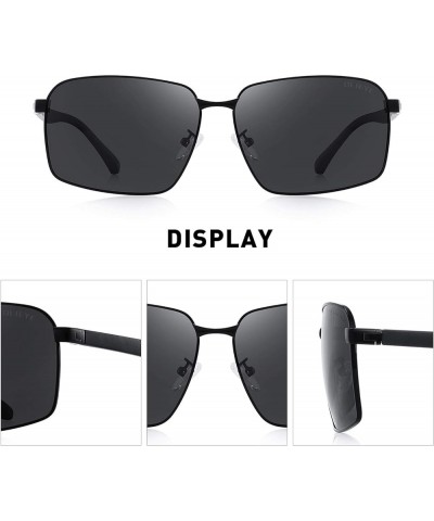 Polarized Mens Sunglasses HD Lens Metal Frame Driving Shades Black $21.43 Square