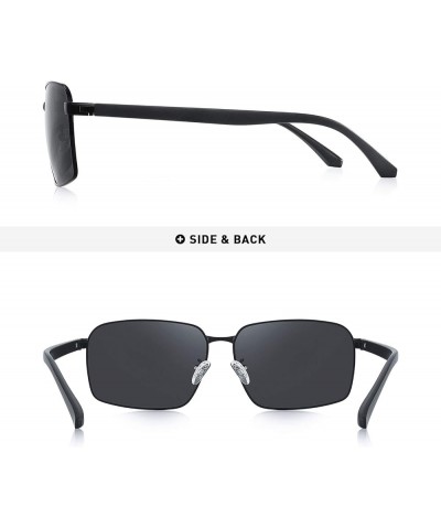 Polarized Mens Sunglasses HD Lens Metal Frame Driving Shades Black $21.43 Square