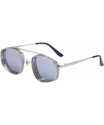 Retro Punk Men and Women Sunglasses Vacation Beach Party Decorative Sunglasses (Color : F, Size : 1) 1 F $14.33 Designer