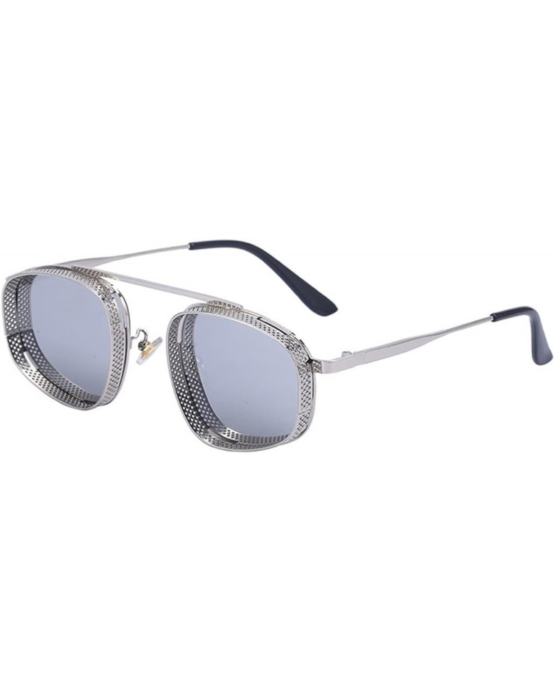 Retro Punk Men and Women Sunglasses Vacation Beach Party Decorative Sunglasses (Color : F, Size : 1) 1 F $14.33 Designer