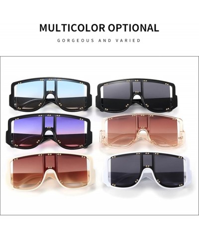 Punk Personality Large Frame Men and Women Sunglasses Outdoor Holiday Beach Driving Sports Sunglasses (Color : A, Size : 1) 1...