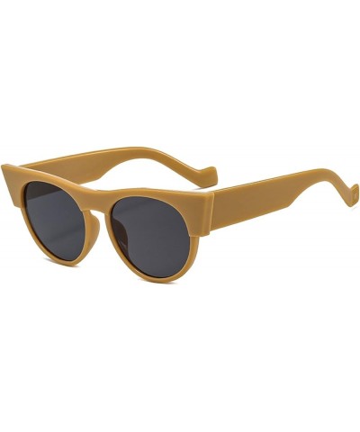 Fashion Oval Frame Men and Women Outdoor Small Frame Sunglasses (Color : B, Size : 1) 1 E $16.55 Designer