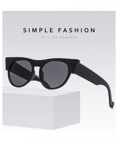 Fashion Oval Frame Men and Women Outdoor Small Frame Sunglasses (Color : B, Size : 1) 1 E $16.55 Designer