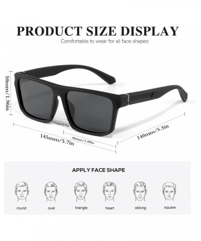 Rectangular Polarized Sports Sunglasses for Men and Women with UV Protection $8.84 Rectangular