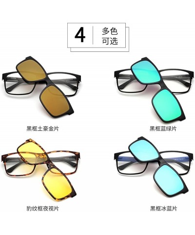 Fashionable Ultralight Tr90 Material Glasses Polarized Eye Clip Magnetic Absorption Set of Mirror Glasses Sand Black/Local Ty...