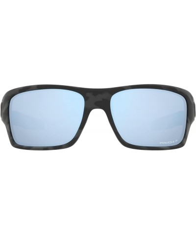 Men's Oo9263 Turbine Rectangular Sunglasses Matte Black Camo/Prizm Deep Water Polarized $61.70 Rectangular