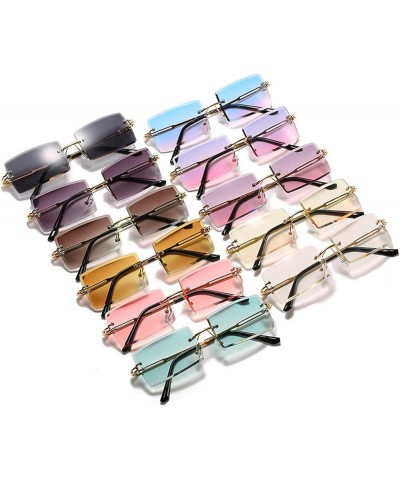 COTIA/Frameless Sunglasses Women Brand Design Sunglasses Gradient Shades Lenses For Women Frameless Metal Sunglasses UV400 Pi...