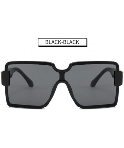 Square UV-proof Sunshade Sunglasses For Men and Women With Large Frame Conjoined Marine Lens Glasses Gray $6.18 Square