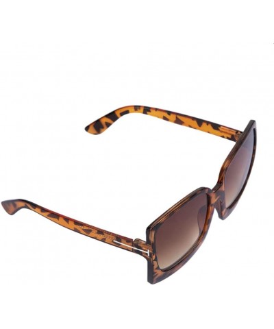 18068 Big Square Sunglasses for Women 90s Sunglasses Sports Sunglasses UV400 Protection Leopard Brown No.3 $11.15 Square