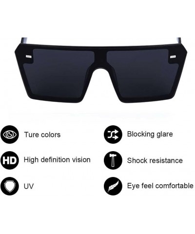 2185 Oversized Sunglasses for Women Fishing Glasses Cute Vintage Sunglasses UV400 Protection Black No.1 $15.67 Oversized