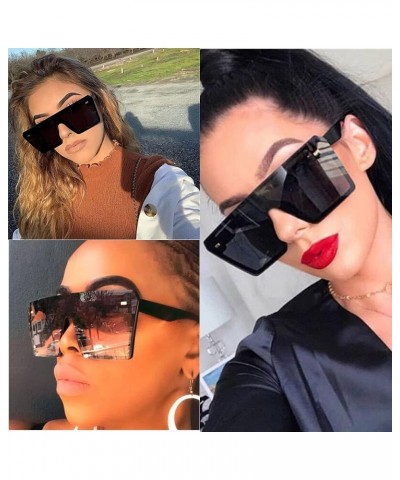 2185 Oversized Sunglasses for Women Fishing Glasses Cute Vintage Sunglasses UV400 Protection Black No.1 $15.67 Oversized