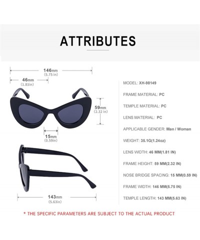 Colorful Personalized Cat-Eye Sunglasses, UV Protection, Perfect for Photography, Traveling, Parties and More! L5 $9.53 Designer