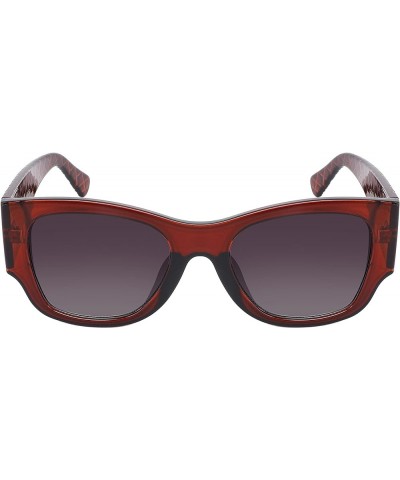 UV400 Women's Large Vintage Retro Rectangular Fashion Sunglasses Clear Dark Brown Grey Gradient $10.06 Rectangular