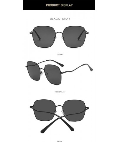 Metal Frame Sunglasses for Men and Women Large Frame Fashion Decorative Sunglasses (Color : C, Size : 1) 1 C $16.40 Designer