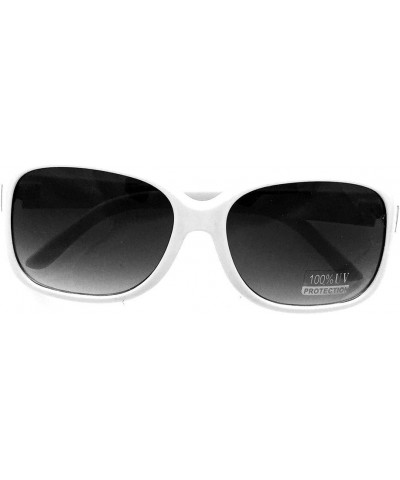 CTS24313 UV400 Sunglasses Unisex Fashion Style White Black $7.58 Designer