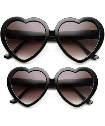 Heart Shaped Sunglasses for Women and Kids Girls, Mother and daughter Matching Style Sunglasses 1 Adult & 1 Kid(black) $10.02...