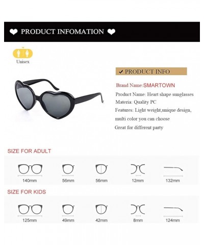 Heart Shaped Sunglasses for Women and Kids Girls, Mother and daughter Matching Style Sunglasses 1 Adult & 1 Kid(black) $10.02...