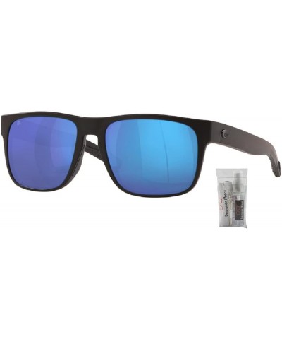 Spearo 6S9008 Square Sunglasses for Men + BUNDLE With Designer iWear Eyewear Kit 01 Blackout / Blue Mirror 580g Glass $57.30 ...