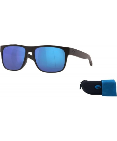 Spearo 6S9008 Square Sunglasses for Men + BUNDLE With Designer iWear Eyewear Kit 01 Blackout / Blue Mirror 580g Glass $57.30 ...