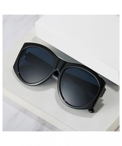 Retro Fashion Large Frame Oval Men and Women Sunglasses Street Shooting Outdoor Vacation (Color : F, Size : Medium) Medium C ...