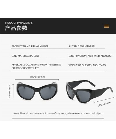 Cycling Driving Fashion Sunglasses for Men and Women Street Sports Outdoor Large Frame Sunglasses (Color : H, Size : 1) 1 B $...