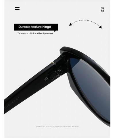 Retro Fashion Large Frame Oval Men and Women Sunglasses Street Shooting Outdoor Vacation (Color : F, Size : Medium) Medium C ...