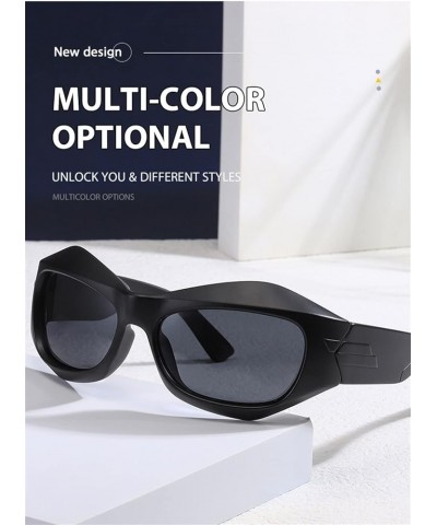 Cat Eye Punk Men and Women Outdoor Sports Fashion Sunglasses (Color : C, Size : 1) 1 H $18.82 Sport