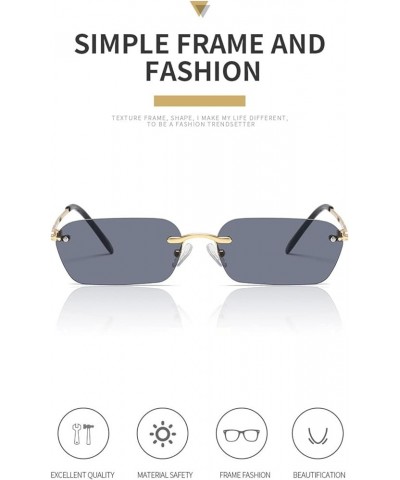 Square Frame Men and Women Sunglasses Street Shooting Vacation Sunshade Decoration (Color : D, Size : Medium) Medium D $15.62...