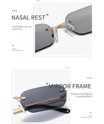 Square Frame Men and Women Sunglasses Street Shooting Vacation Sunshade Decoration (Color : D, Size : Medium) Medium D $15.62...