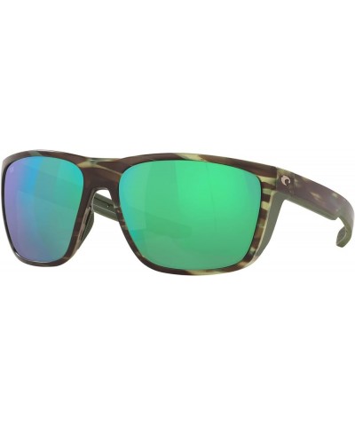 mens Ferg Square Sunglasses Green Tortoise/Green Mirrored Polarized-580g $68.40 Square