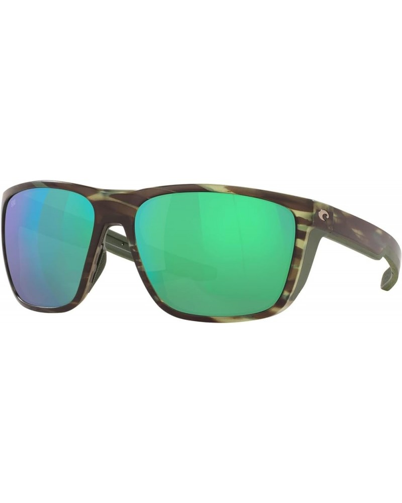 mens Ferg Square Sunglasses Green Tortoise/Green Mirrored Polarized-580g $68.40 Square