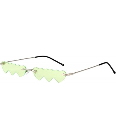 1pc Heart Sunglasses Trendy Sunglasses Small Summer Accessories for Women Chic Sunglasses Fashion Green $7.75 Heart