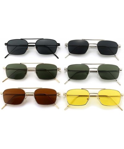 Retro Small Frame Men's and Women's Metal Sunglasses Outdoor Street Shooting Beach Driving Glasses (Color : E, Size : Medium)...