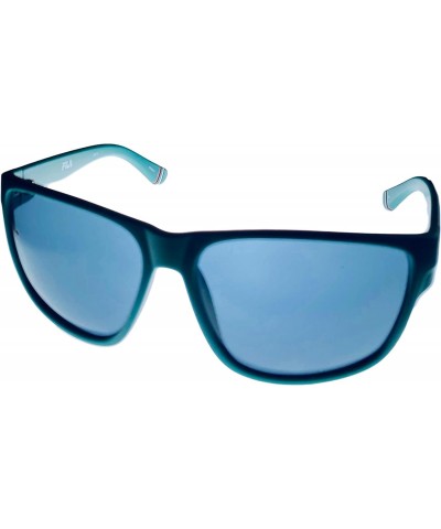 Mens Matte Dark Green Rectangle Plastic Wrap Sunglass, Smoke Lens SF9337. 0B56 $15.52 Rectangular