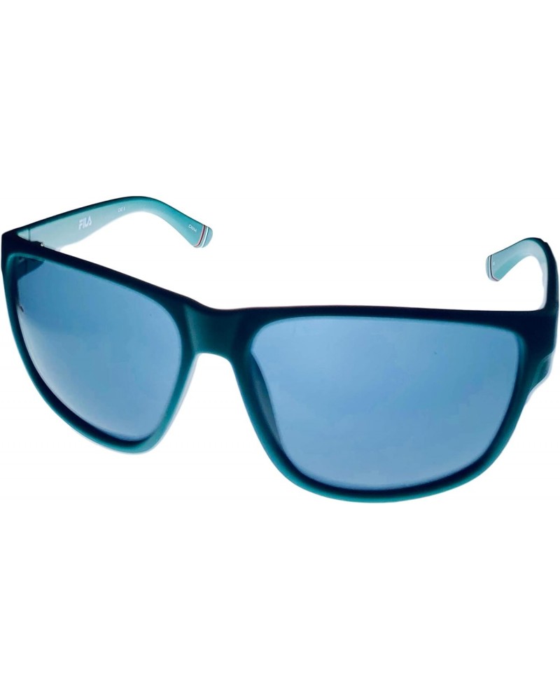 Mens Matte Dark Green Rectangle Plastic Wrap Sunglass, Smoke Lens SF9337. 0B56 $15.52 Rectangular