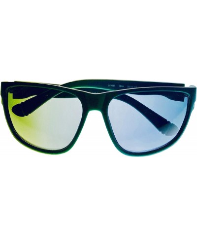 Mens Matte Dark Green Rectangle Plastic Wrap Sunglass, Smoke Lens SF9337. 0B56 $15.52 Rectangular