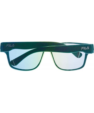 Mens Matte Dark Green Rectangle Plastic Wrap Sunglass, Smoke Lens SF9337. 0B56 $15.52 Rectangular