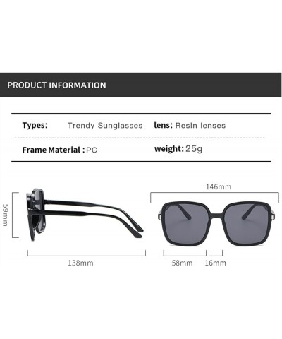 Large Frame Men and Women Outdoor Sunglasses, Street Shooting Vacation Beach Glasses (Color : A, Size : Medium) Medium H $15....