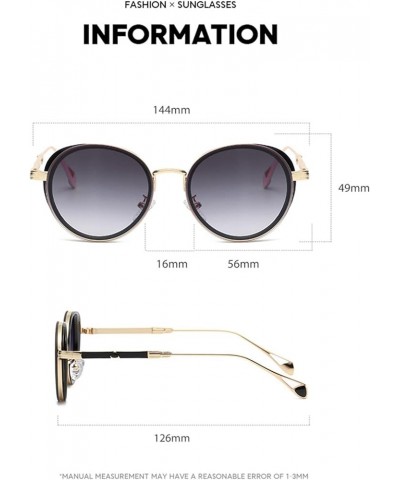 Metal Men and Women Fashion Sunglasses Outdoor Beach Sunshade Party Decoration (Color : F, Size : Medium) Medium F $21.02 Des...