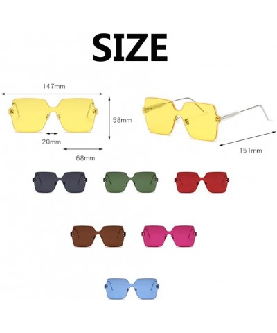 2PCS Rimless Sunglasses for Women Men Retro Fashion One Piece Sunglasses UV 400 Protection DD591 Set 02-2pcs $12.20 Rimless