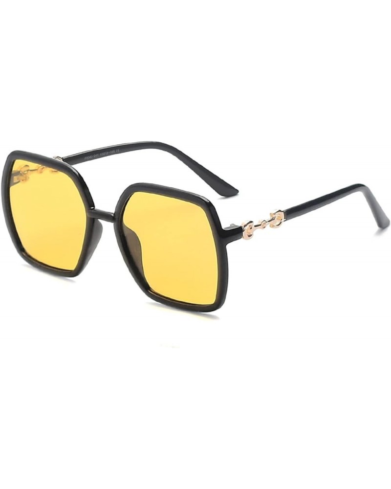 Men and Women Box Large Frame Polarized Sunglasses Outdoor Beach Driving Glasses (Color : D, Size : Medium) Medium D $19.55 D...