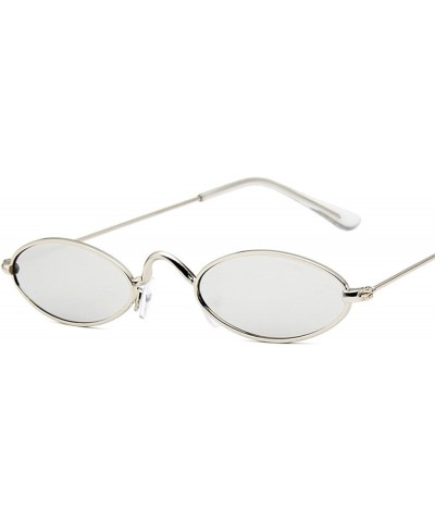 Metal Small Frame Retro Oval Frame Fashion Sunglasses Men and Women (Color : B, Size : 1) 1 E $16.23 Oval